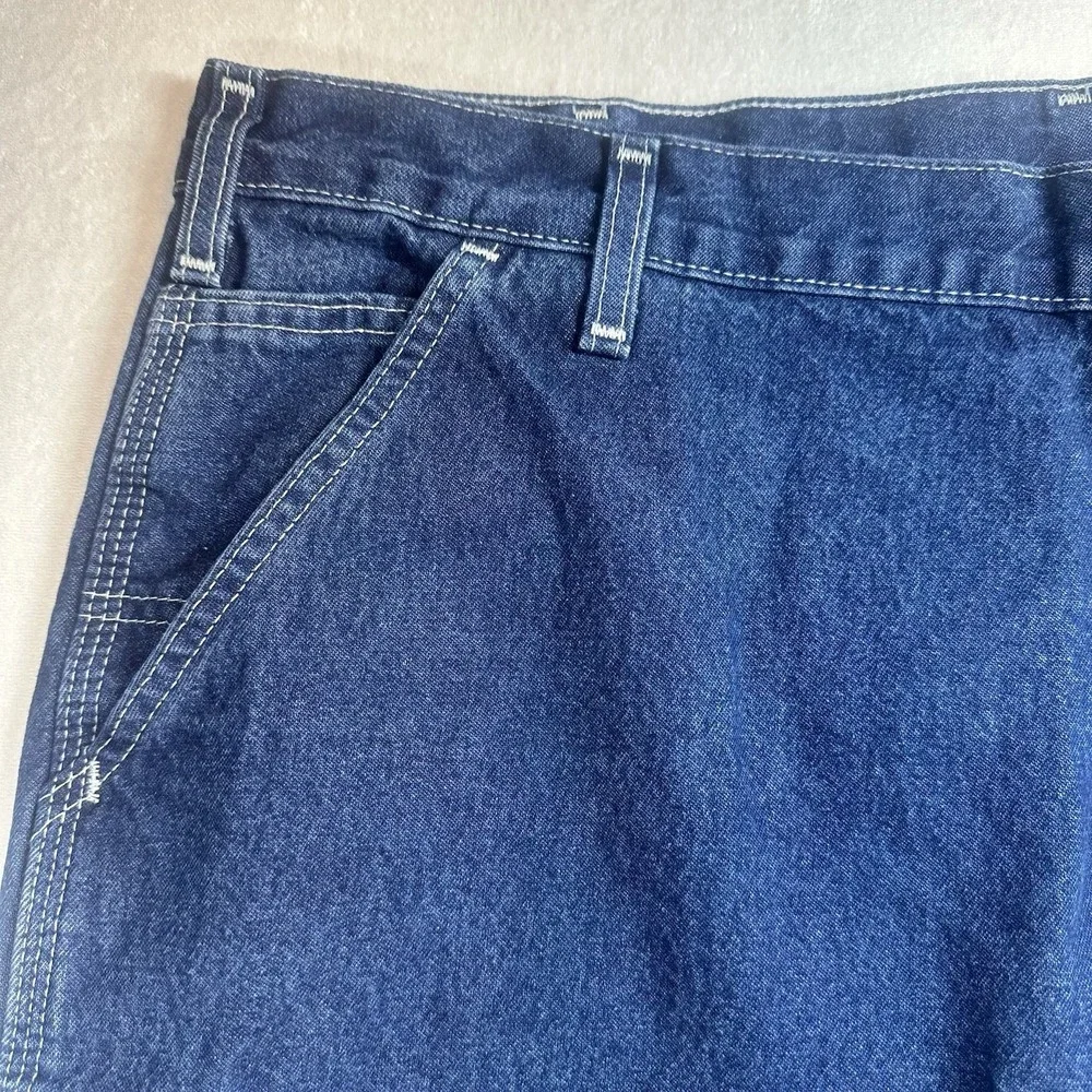 Carhartt Men's Jeans 42x30 Blue‎ Denim Dungaree Work Pants Straight